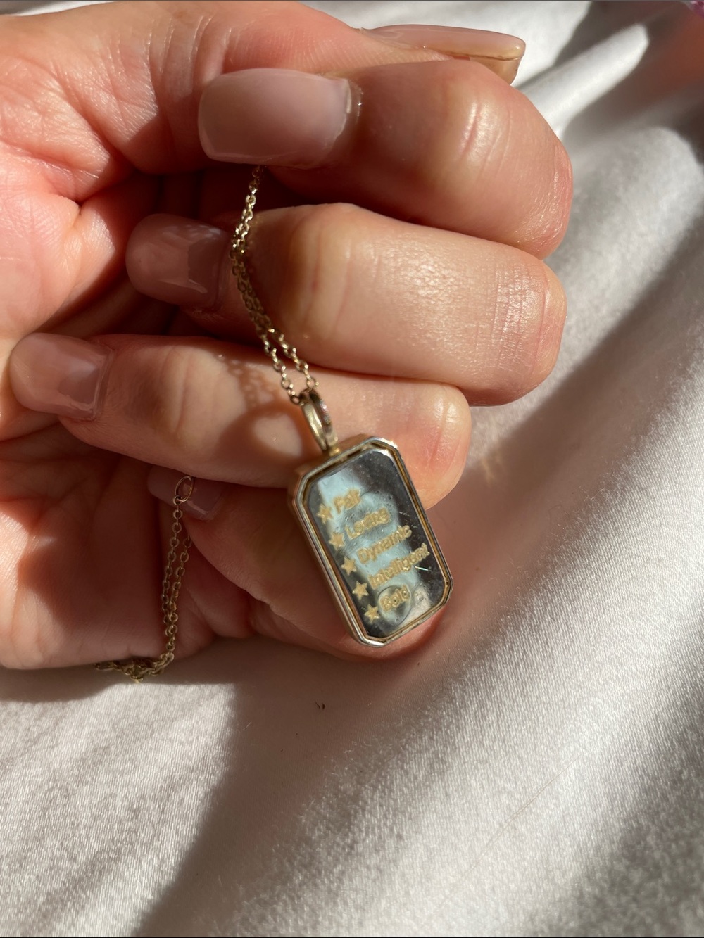 Melinda Maria Gold Pendant Necklace, zodiac Aquarius ♒️ - Picture 2 of 9